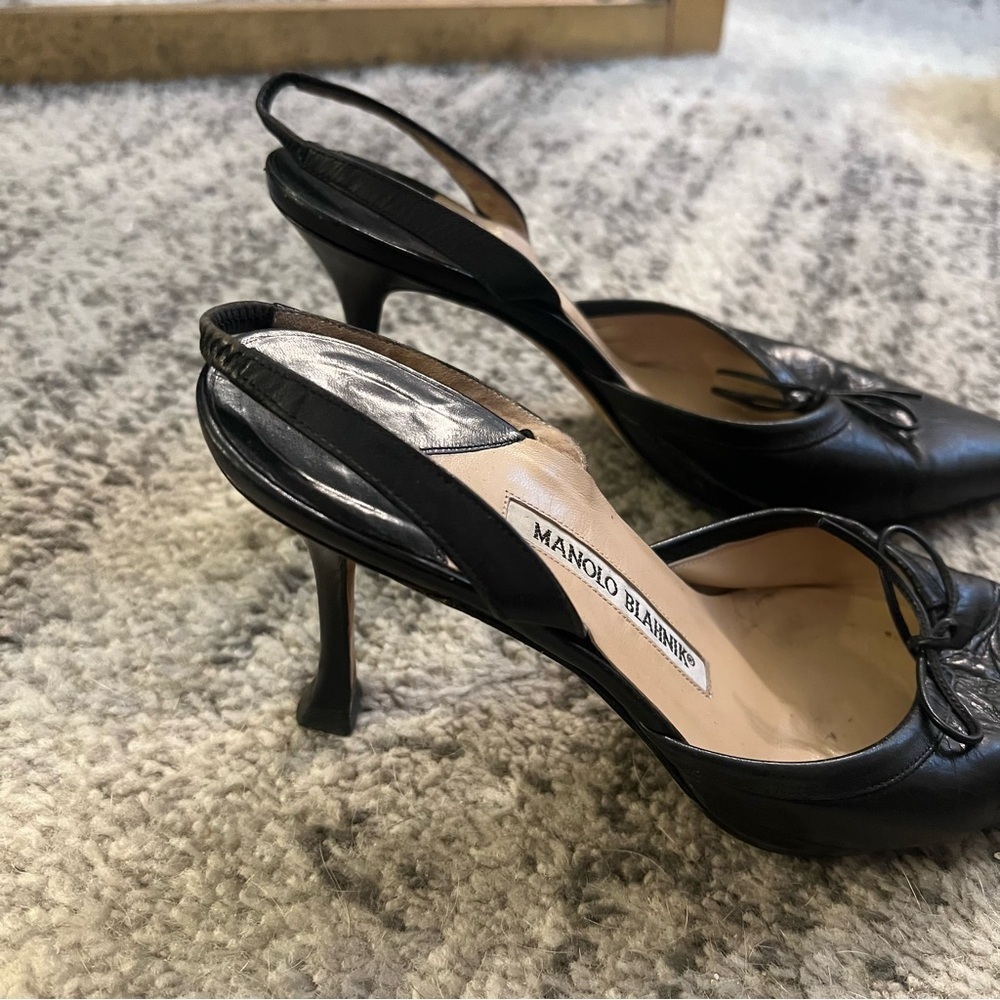 Manolo Blahnik Slingback Pumps Vintage 36.5 - Picture 13 of 15